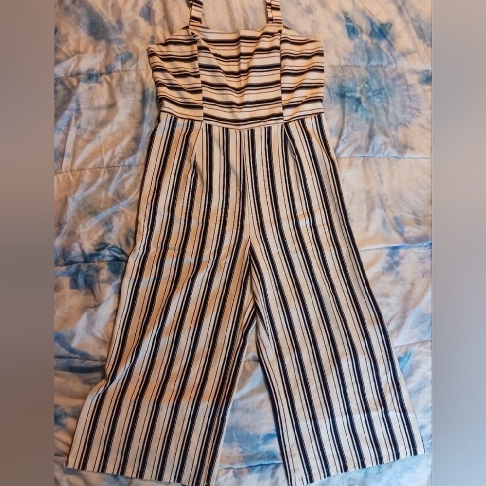 Takara Striped Jumpsuit with Flowing Wide-Leg Pants
